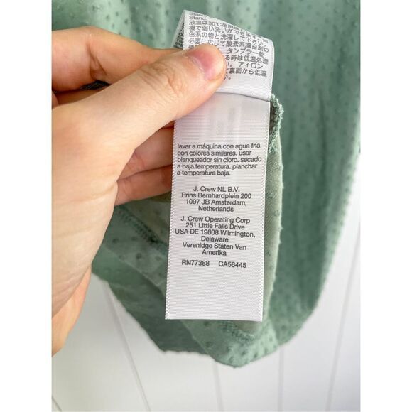 Madewell‎ Clip Dot Ruffle Top Frosted Willow Sage Green Size S - Picture 6 of 9